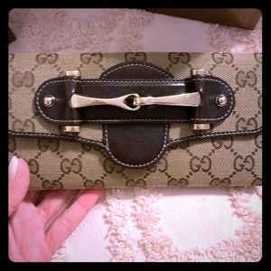 Gucci Pelham Wallet with Gold Hardware